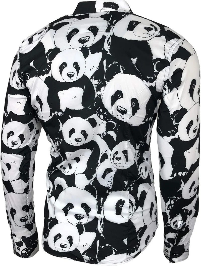 Blumen Hemden Herren Bunte Hemd Langarmhemd Muster Freizeitshemd Langarm Casual Mehrfarbig Shirt M S