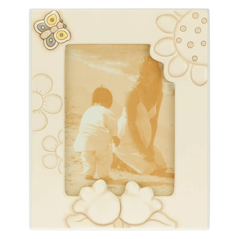 THUN - Fotorahmen - Zubehör für Zuhause - Geschenkidee - Linie Elegance - Keramik, Rahmen aus Kiefer