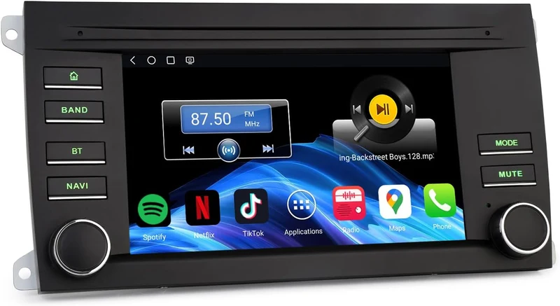 Erisin 7" Qualcomm Android 16 Autoradio GPS Navigation für Porsche Cayenne mit CarPlay Android Auto,