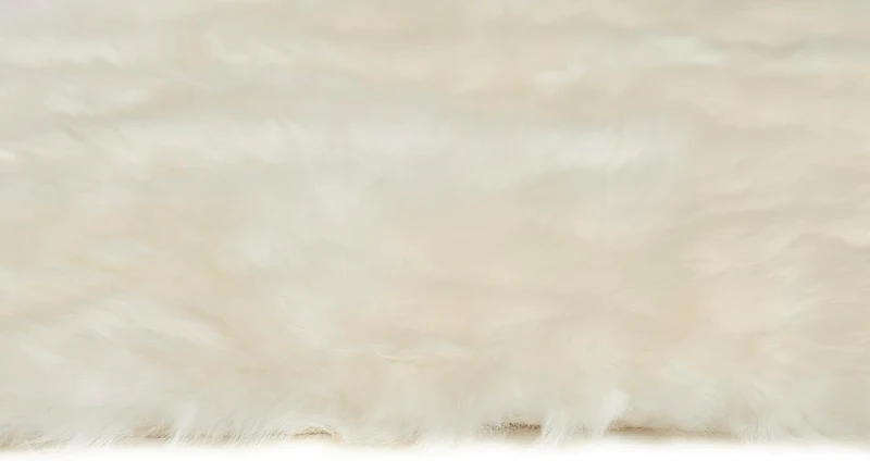 -LUXOR- living Schaffell echt, Fellteppich, Bettvorleger, 50 x 75 cm, Weiss Weiss 50 x 75 cm (Rechte
