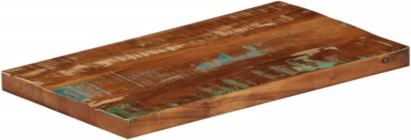 vidaXL Tischplatte 50x20x3,8 cm Rechteckig Altholz Massiv Altholz (Mehrfarbig) 50 x 20 cm/38 mm, Alt