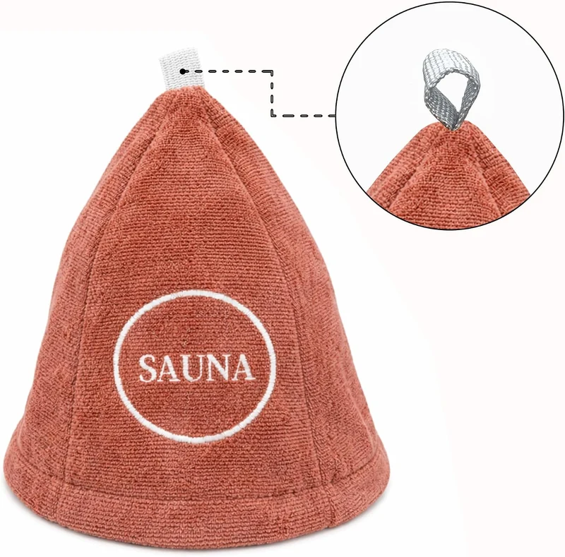 Saunahut Damen – Perfekte Saunamütze aus 100% Baumwolle – Sauna Hut Sauna Mütze Damen Kopfbedeckung