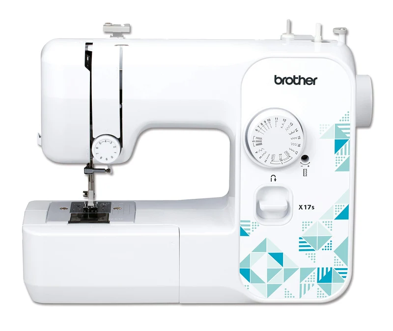 Brother X17s mechanische Nähmaschine, Kunststoff, Weiss/Blau, 40 x 15 x 33 cm
