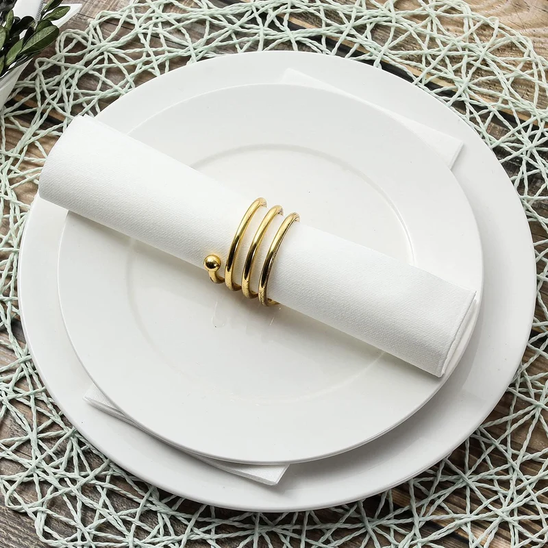 LEKOCH 100 PCS Einweg Servietten Weiss, Air Laid Stoffähnlich Servietten Für Hochzeit Premium QUALIT