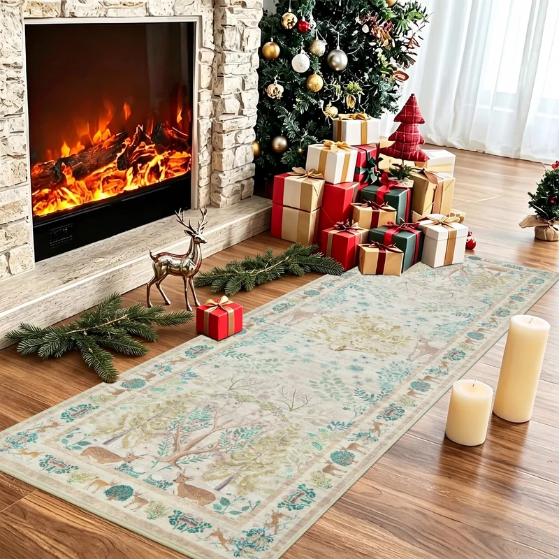 Homcomodar Teppich Läufer 60x150cm Teppichläufer rutschfest Läufer Waschbar Beige 60x150cm, Beige 60