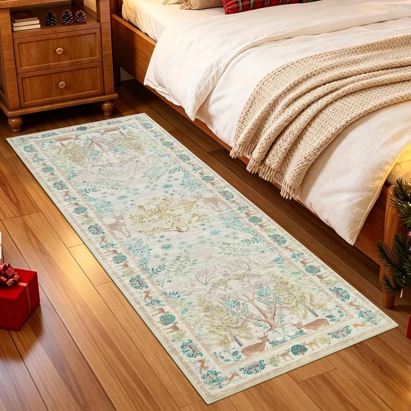 Homcomodar Teppich Läufer 60x150cm Teppichläufer rutschfest Läufer Waschbar Beige 60x150cm, Beige 60