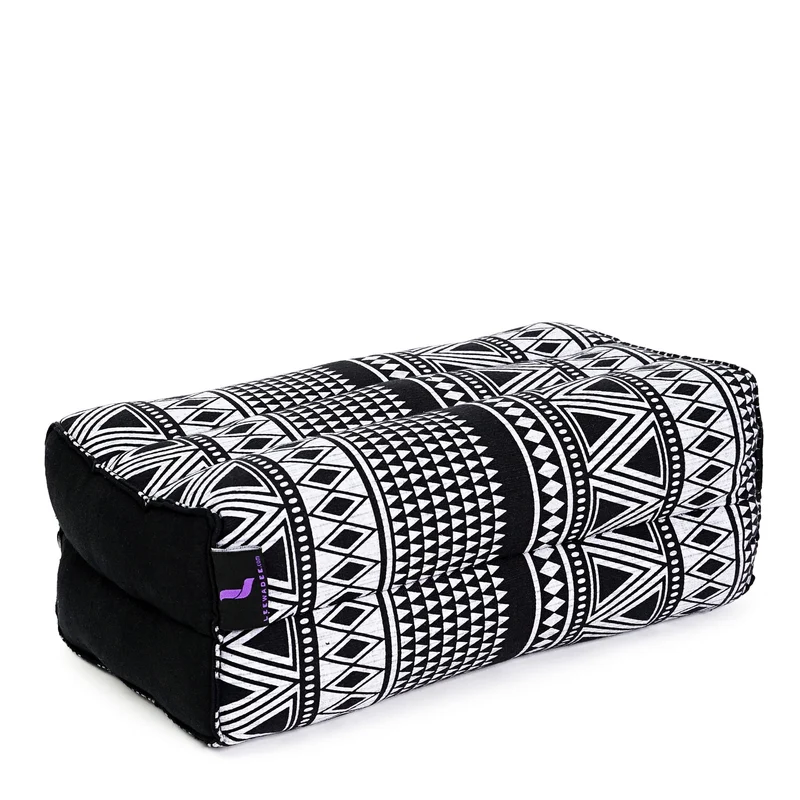 Leewadee Yoga Block Kissen - Kapok Stützkissen für Yoga, Meditation & Entspannung Cbt3 - Schwarz, Cb
