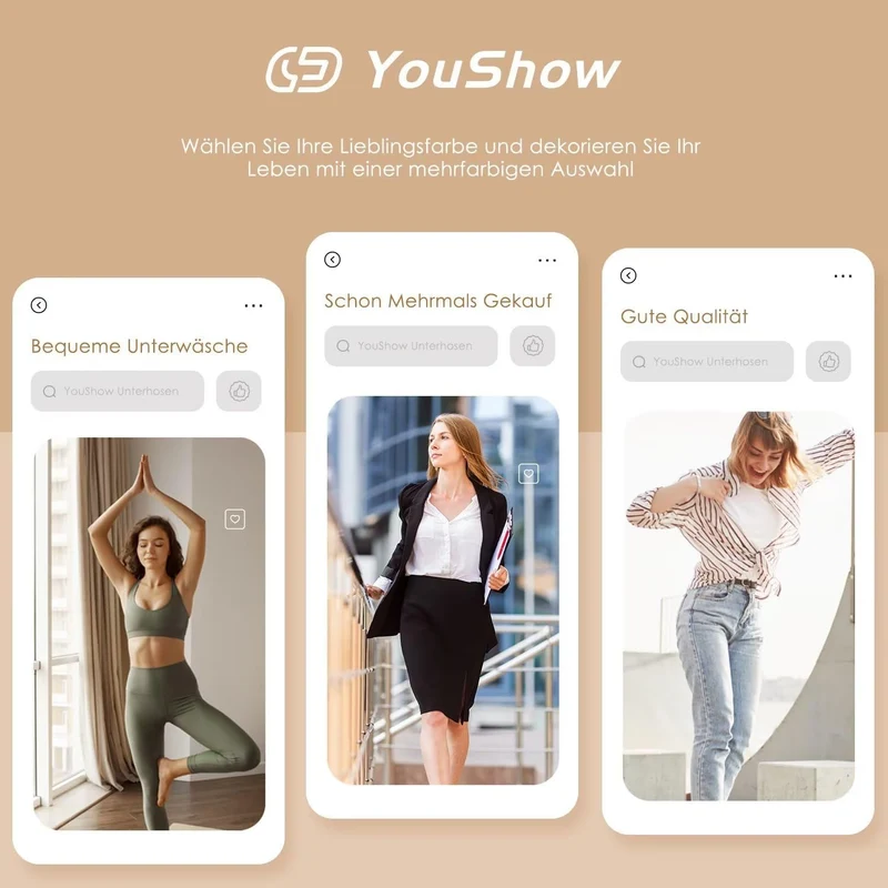 YouShow Unterhosen Damen 5er Pack Baumwolle High Waist Slip Hohe Taille M 2 X Schwarz + 2 X Nude + 1