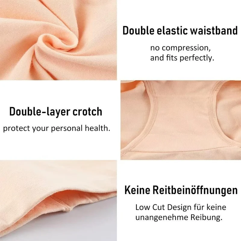 YouShow Unterhosen Damen 5er Pack Baumwolle High Waist Slip Hohe Taille M 2 X Schwarz + 2 X Nude + 1