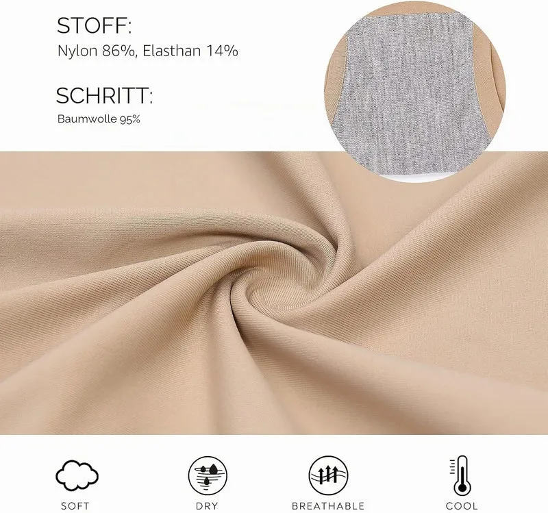 FallSweet No Show Slip mit hoher Taille Unterwäsche für Damen Seamless Panties, 5er Pack S Multi, S