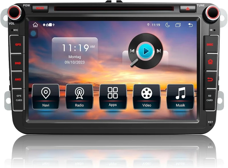 Autoradio für VW Golf 5 6 T5 Polo Sharan Passat Tiguän,[Android 15.0 4GB+64GB 8-Kern] CAWELL Doppel
