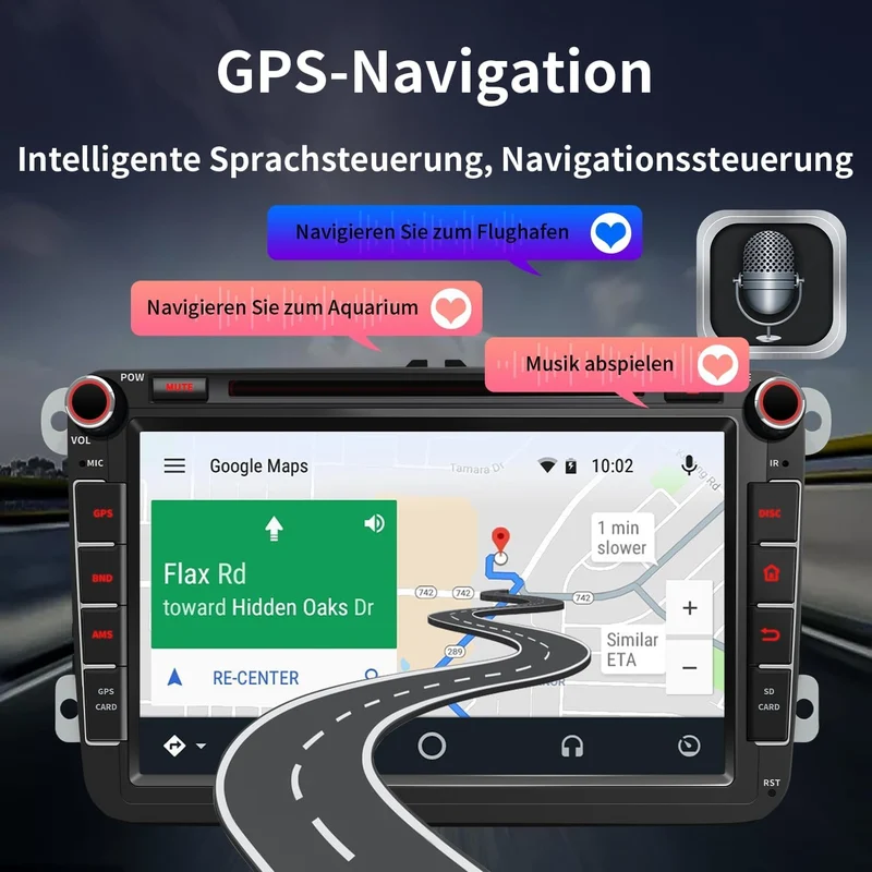 Autoradio für VW Golf 5 6 T5 Polo Sharan Passat Tiguän,[Android 15.0 4GB+64GB 8-Kern] CAWELL Doppel