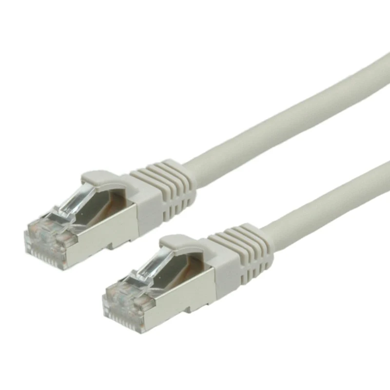 VALUE Patchkabel Kat.6 (Class E) S/FTP (PiMF), LSOH, grau, 10 m Grau 10m, Grau 10m