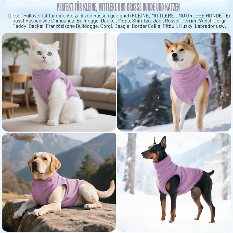 Mosucoirl Sweater für Hunde Pullover Hundebekleidung Schildkröten Hunde Sweatshirt Dicke Warme Hunde