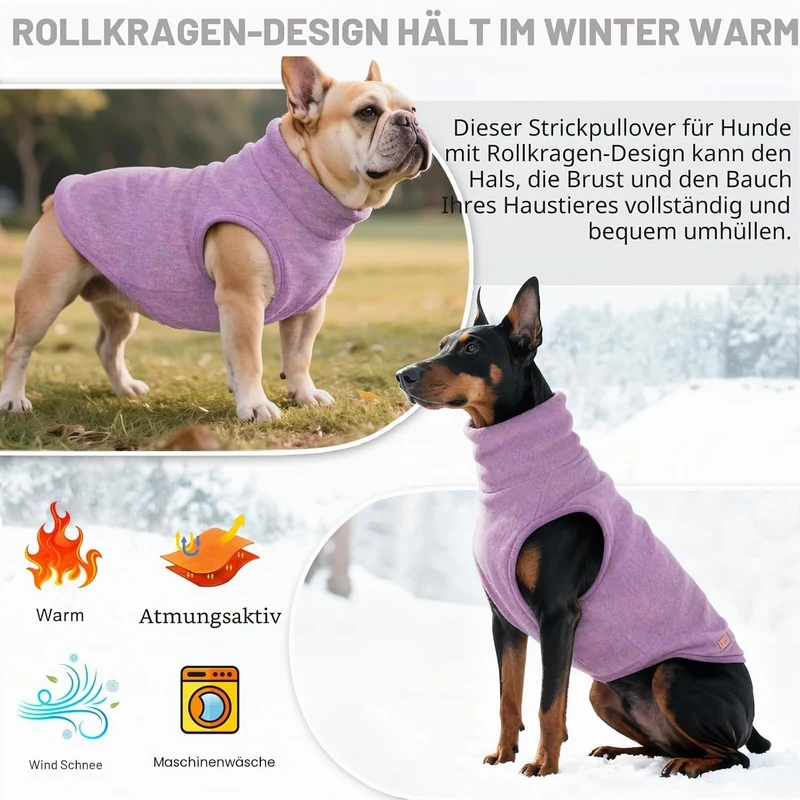 Mosucoirl Sweater für Hunde Pullover Hundebekleidung Schildkröten Hunde Sweatshirt Dicke Warme Hunde
