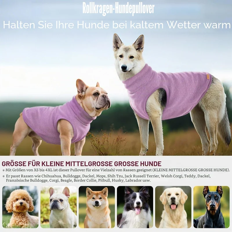 Mosucoirl Sweater für Hunde Pullover Hundebekleidung Schildkröten Hunde Sweatshirt Dicke Warme Hunde