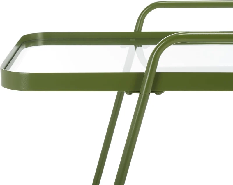 Safavieh Modern 2 Etagen Barwagen, Grün, 91 x 47 x 76