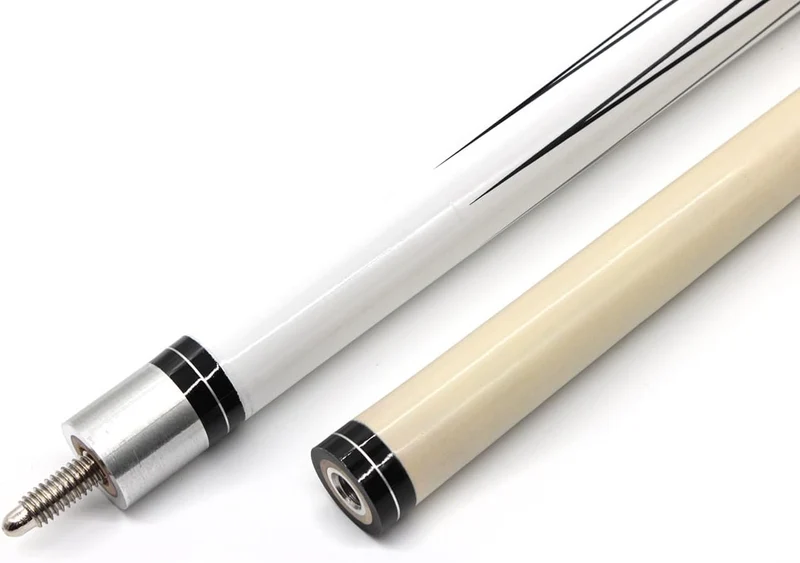 Billardqueue Pool Queue First, 2-teilig, 147 cm, 520 gr Weiss, Weiss