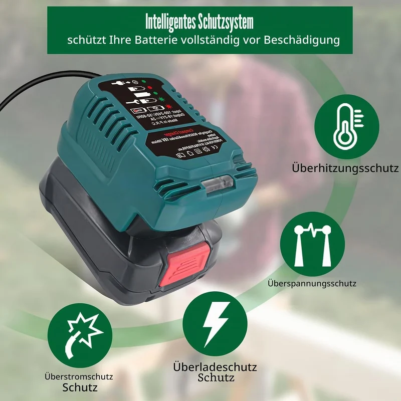 UNIKI Schnellladegerät Ersatz für Bosch Haus und Garten 18 V Charger Station Kompatibel mit Bosch Ha