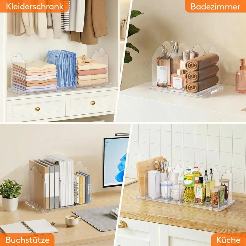 Lifewit 2 Stück Taschen Organizer Schrank mit 8 Trenner, Kunstoff Handtaschen Aufbewahrung, Verstell