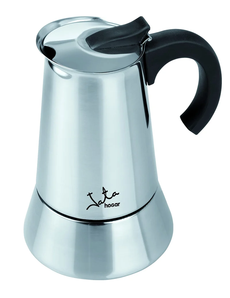 Jata jat300cax106 Espressokocher, 6 Tassen, Silber 10.5 x 18.9 x 10.5 cm Silber, 10.5 x 18.9 x 10.5