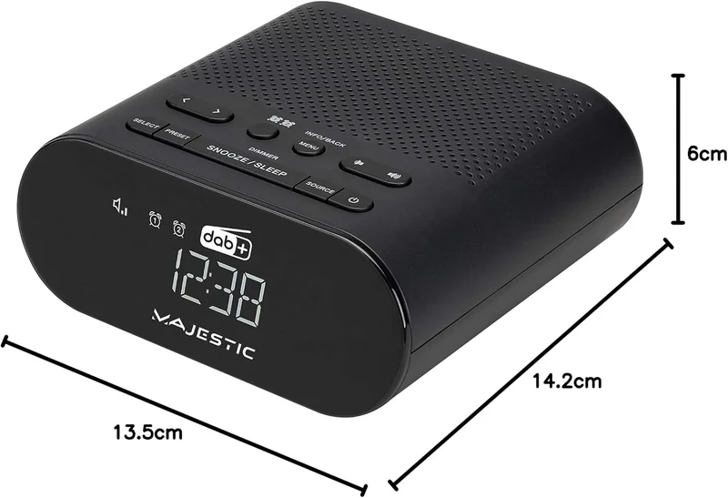 Radiowecker (Rs-116dab) Radio Dab+FM, USB mit 2 Alarmen