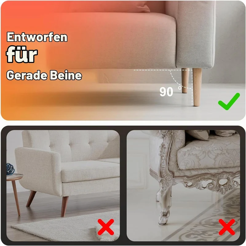 Uross Unter Sofa Blocker Spielzeug 500 cm, Unter Möbeln für Haustiere, Schutzvorrichtungen für unter