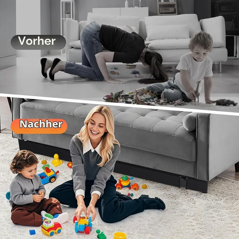 Uross Unter Sofa Blocker Spielzeug 500 cm, Unter Möbeln für Haustiere, Schutzvorrichtungen für unter