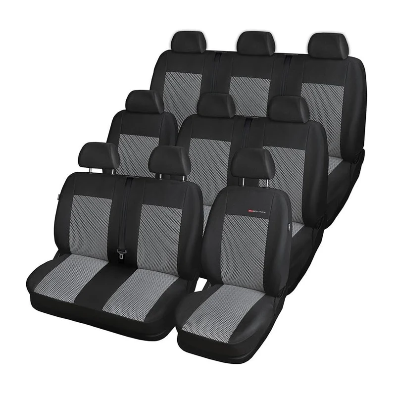 Mossa - Massgeschneiderte Sitzbezüge Auto kompatibel mit Volkswagen Transporter T6 Van (2015-2019) f