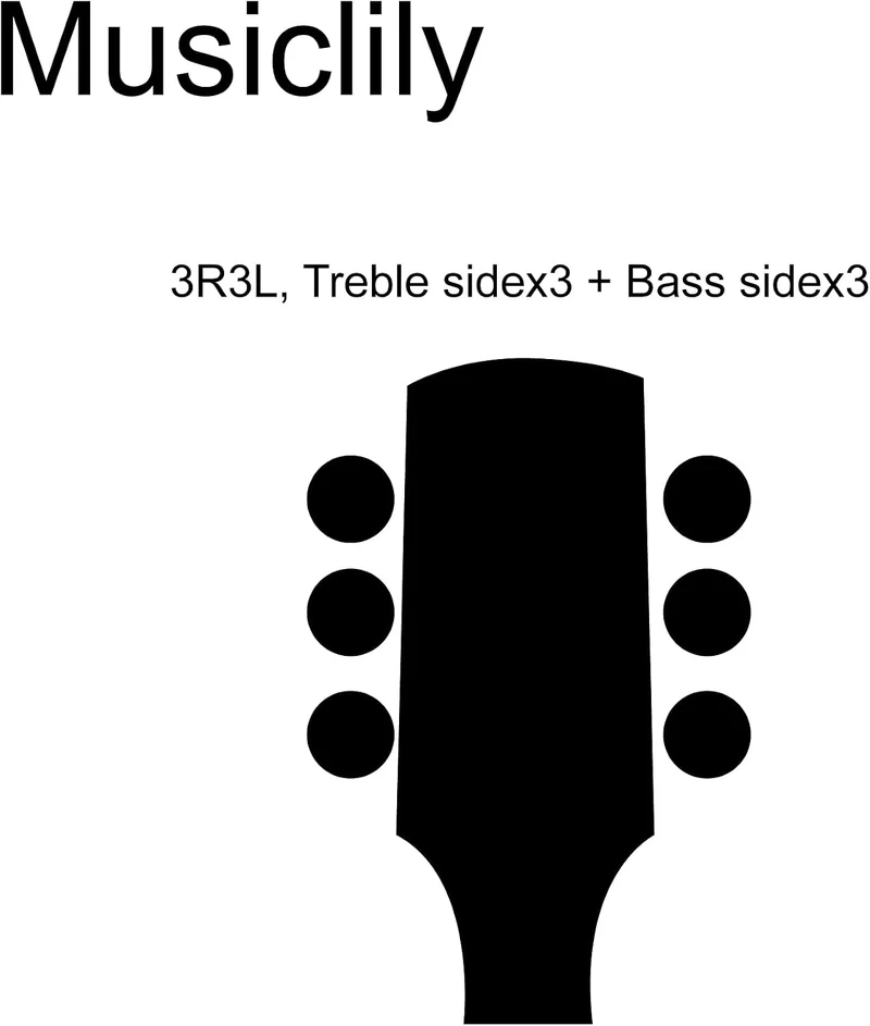 Musiclily Pro 3+3 Guitar Tuners Mechaniken Machine Heads Tuning Pegs für Akustikgitarre, Nickel mit