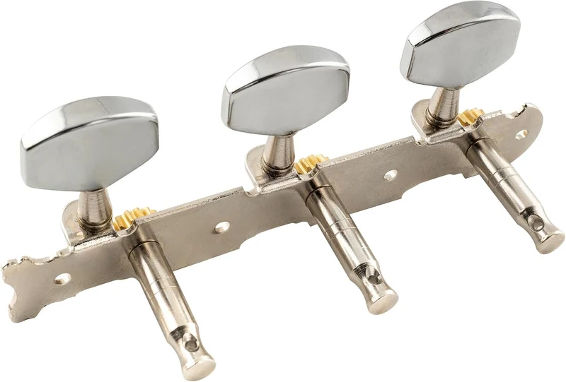 Musiclily Pro 3+3 Guitar Tuners Mechaniken Machine Heads Tuning Pegs für Akustikgitarre, Nickel mit