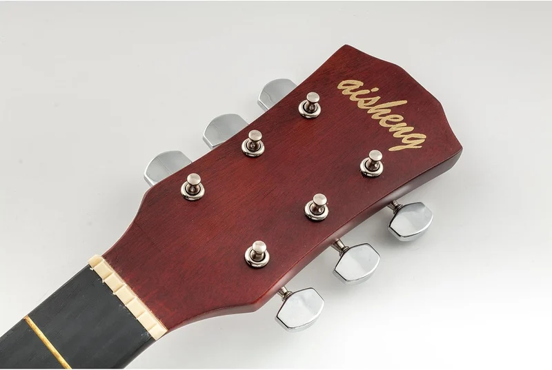 Musiclily Pro 3+3 Guitar Tuners Mechaniken Machine Heads Tuning Pegs für Akustikgitarre, Nickel mit
