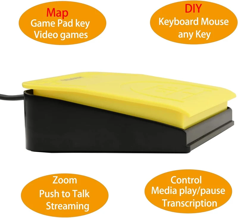 USB-Fusspedal für PC-Gaming, optische Steuerung, Fussschalter, Computerkarte, Maus, Tastatur, Hotkey