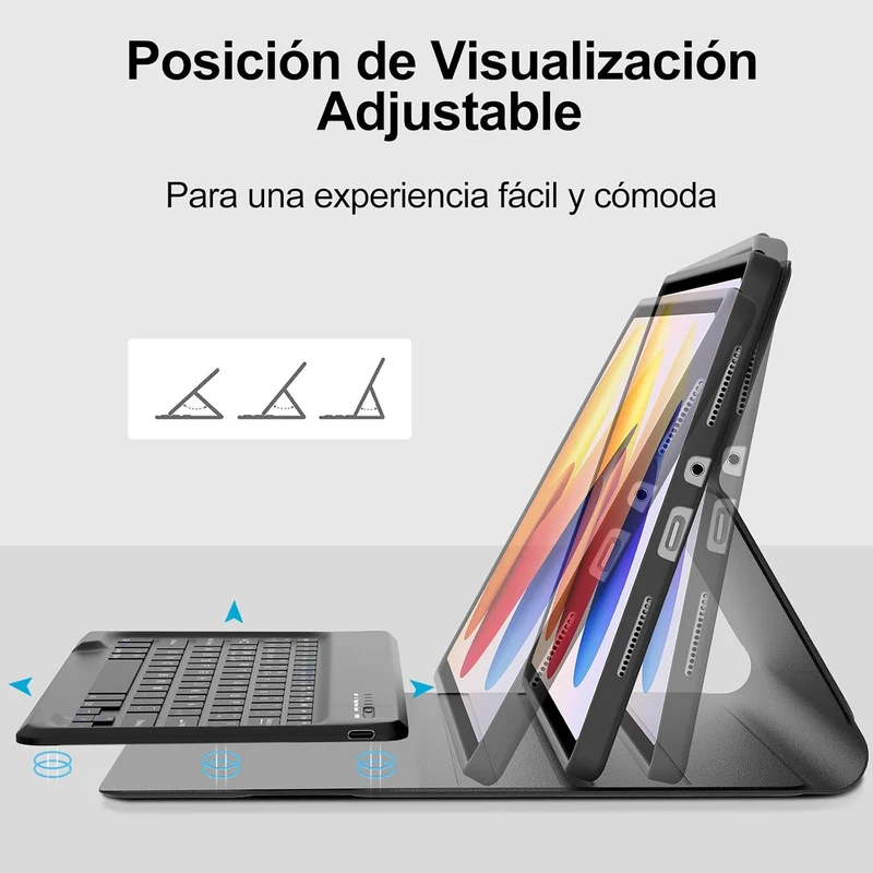 Tastatur für Redmi Pad 2 Pro 30,5 cm (12,1 Zoll) 2025, Hülle mit Tastatur, abnehmbar, kabellos für X