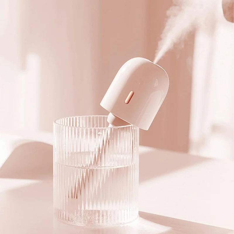 Tragbarer Mini-Luftbefeuchter, USB-Luftbefeuchter mit Kühlem Nebel, Wiederaufladbarer Persönlicher L