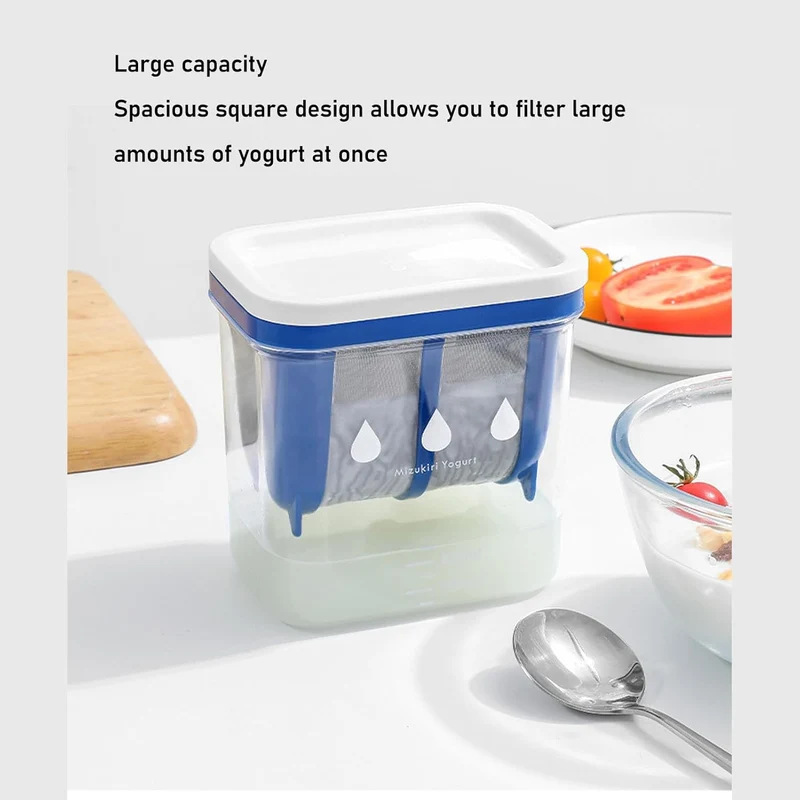 Joghurt-Filtersieb, effizientes feinmaschiges Sieb mit Deckel, Milchsieb-Filtration, Edelstahl, gros