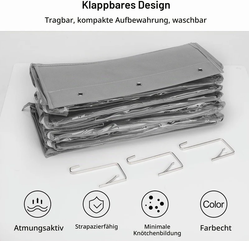 Lirex Geldbörsen-Organizer, 6 Taschen Handtaschen-Organizer mit Reissverschluss zum Aufhängen, für S