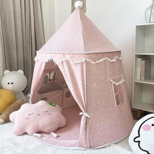 Spielzelt für Kleinkinder, Prinzessin Prinz Schlosszelt für Indoor, Kinderzelt für Spiel und Spass i