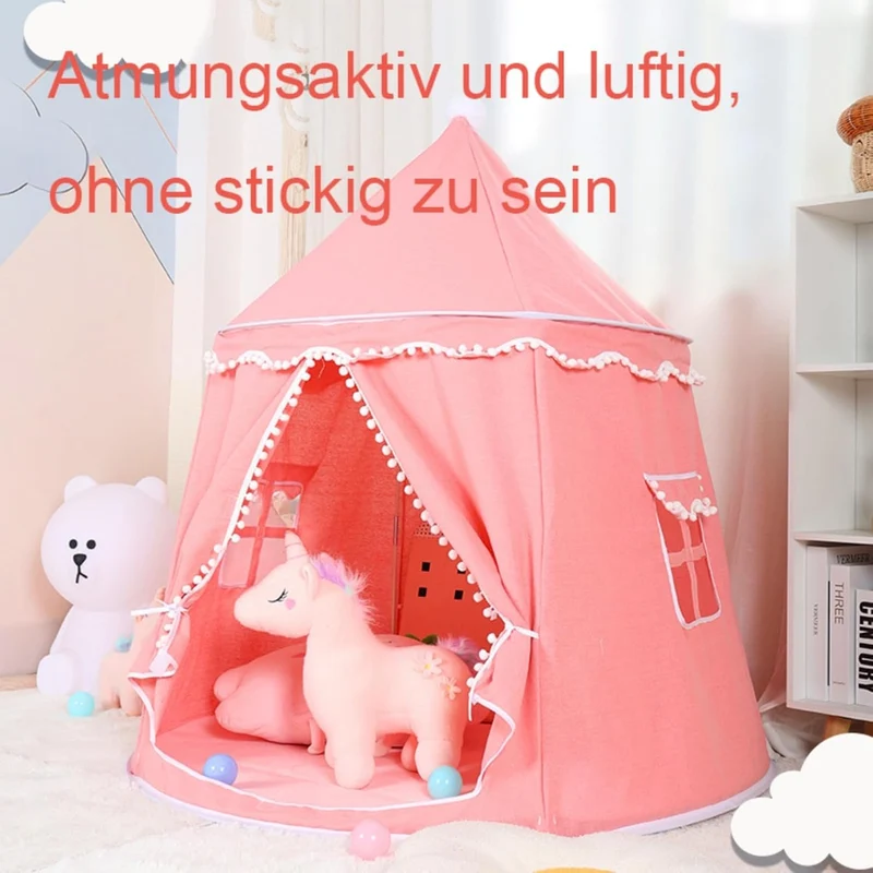 Spielzelt für Kleinkinder, Prinzessin Prinz Schlosszelt für Indoor, Kinderzelt für Spiel und Spass i