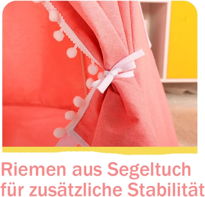 Spielzelt für Kleinkinder, Prinzessin Prinz Schlosszelt für Indoor, Kinderzelt für Spiel und Spass i