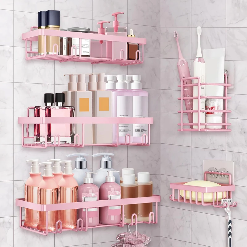 Esteopt Duschablage Ohne Bohren: rostfreie Badezimmer,Shampoo Halterung,Bathroom Organizer Shelf,sel