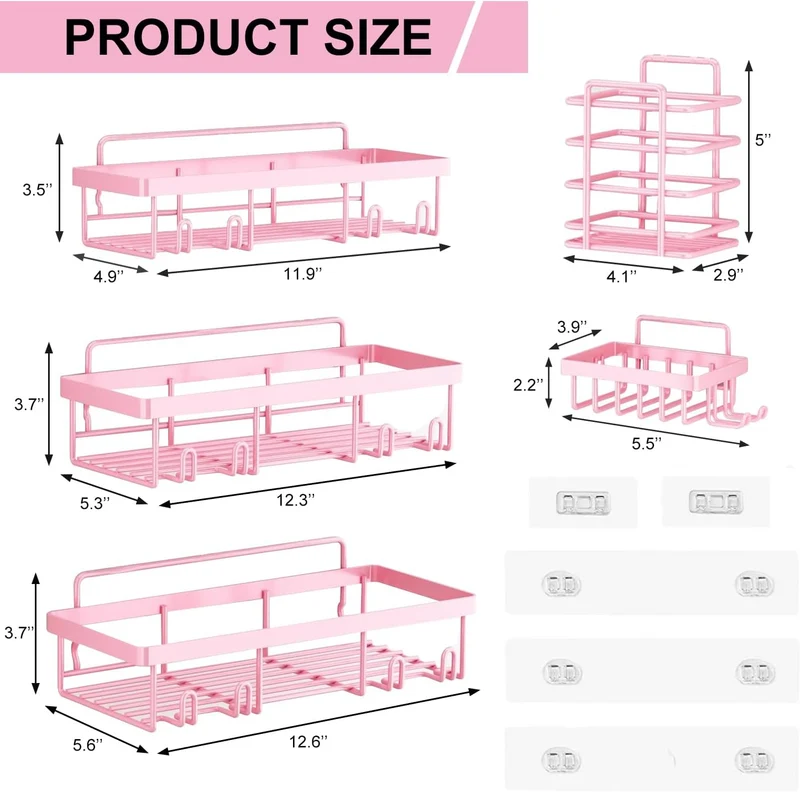 Esteopt Duschablage Ohne Bohren: rostfreie Badezimmer,Shampoo Halterung,Bathroom Organizer Shelf,sel