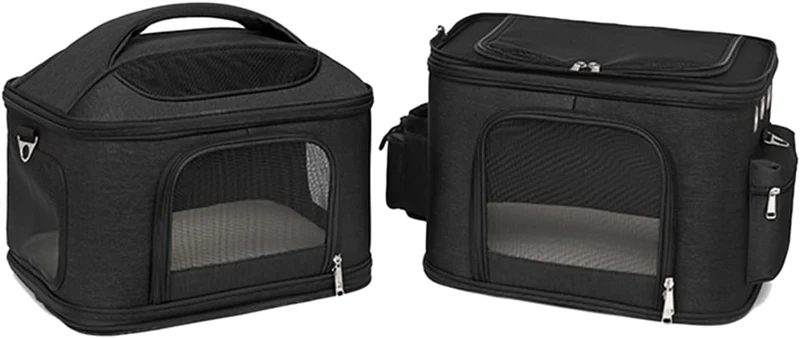 Katzentrage, Doppelter Katzenrucksack für 2 Katzen, Katzen-Reisetrage mit Hervorragender Belüftung f