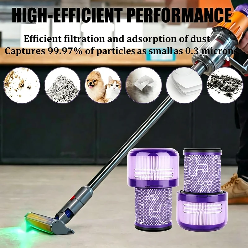 Filter für Dyson V12 Detect Slim Absolute Staubsauger, Waschbar Ersatzteile Hepa Filter Zubehör mit