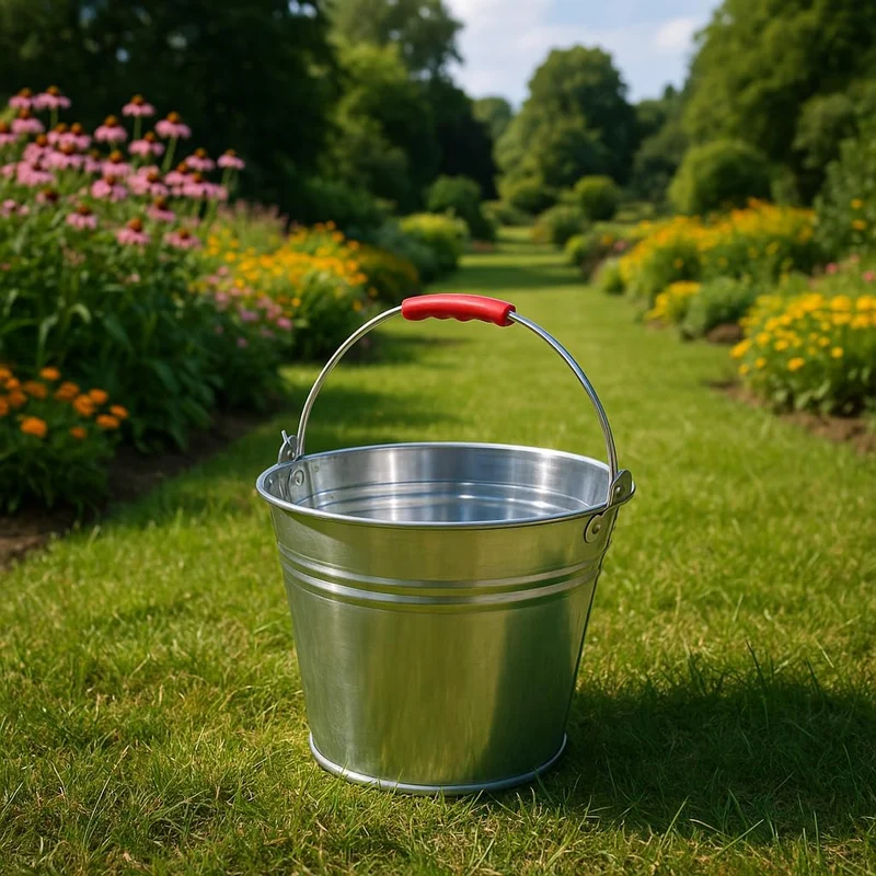 Mayuela - Metalleimer - Blecheimer - Edelstahl - 8 Liter
