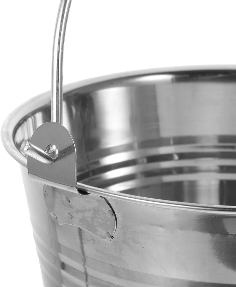 Mayuela - Metalleimer - Blecheimer - Edelstahl - 8 Liter