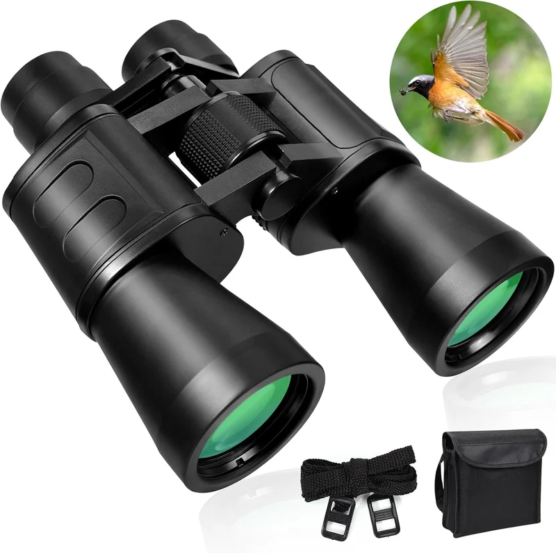 10x50 Fernglas für Erwachsene, Hochleistungsfernglas für Astronomie, Tragbares Kompaktfernglas, Fern