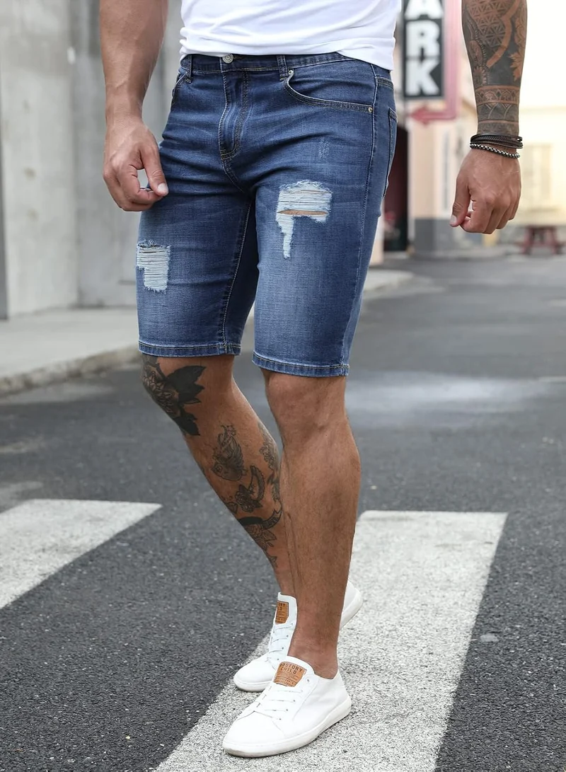 Jeans Shorts Kurze Herren Shorts Sommer Denim Western Casual B Blau S, B Blau S