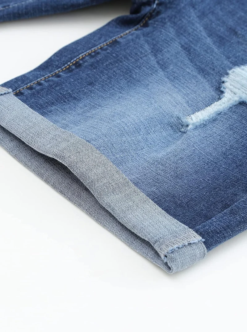 Jeans Shorts Kurze Herren Shorts Sommer Denim Western Casual B Blau S, B Blau S