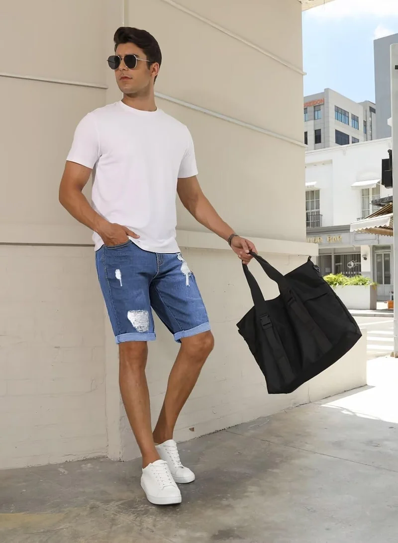 Jeans Shorts Kurze Herren Shorts Sommer Denim Western Casual B Blau S, B Blau S